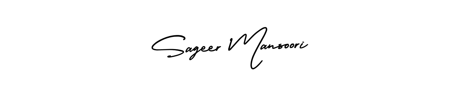 AmerikaSignatureDemo-Regular is a professional signature style that is perfect for those who want to add a touch of class to their signature. It is also a great choice for those who want to make their signature more unique. Get Sageer Mansoori name to fancy signature for free. Sageer Mansoori signature style 3 images and pictures png