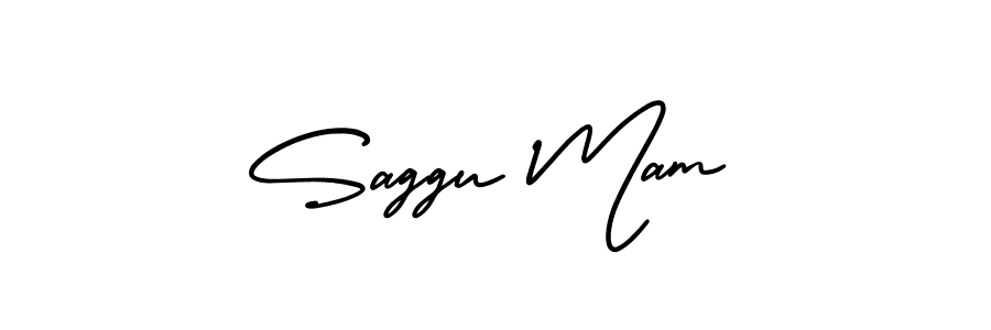 It looks lik you need a new signature style for name Saggu Mam. Design unique handwritten (AmerikaSignatureDemo-Regular) signature with our free signature maker in just a few clicks. Saggu Mam signature style 3 images and pictures png