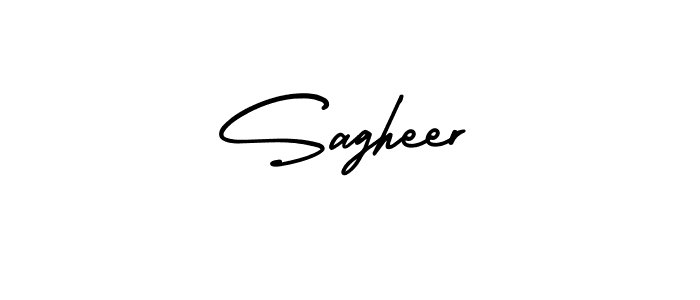 Sagheer stylish signature style. Best Handwritten Sign (AmerikaSignatureDemo-Regular) for my name. Handwritten Signature Collection Ideas for my name Sagheer. Sagheer signature style 3 images and pictures png