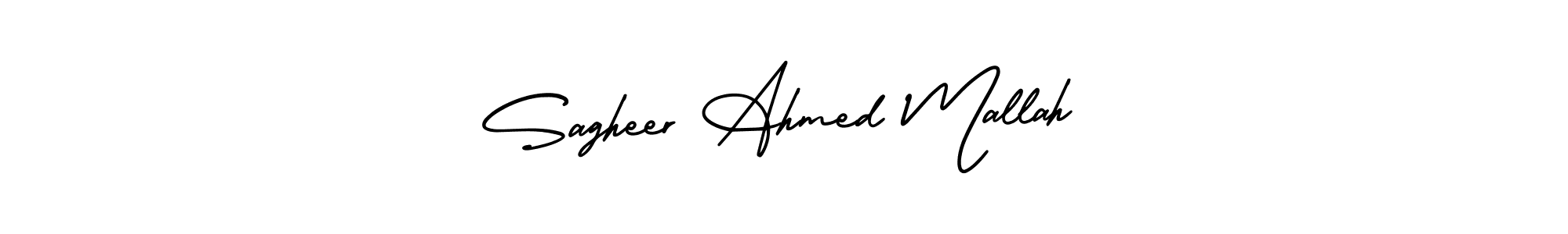 How to make Sagheer Ahmed Mallah name signature. Use AmerikaSignatureDemo-Regular style for creating short signs online. This is the latest handwritten sign. Sagheer Ahmed Mallah signature style 3 images and pictures png