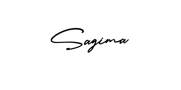 Design your own signature with our free online signature maker. With this signature software, you can create a handwritten (AmerikaSignatureDemo-Regular) signature for name Sagima. Sagima signature style 3 images and pictures png