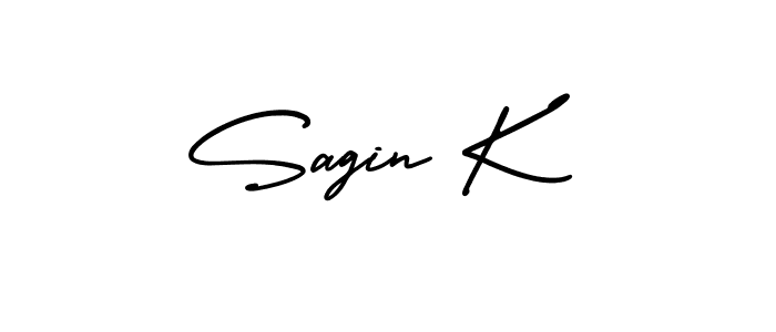 This is the best signature style for the Sagin K name. Also you like these signature font (AmerikaSignatureDemo-Regular). Mix name signature. Sagin K signature style 3 images and pictures png