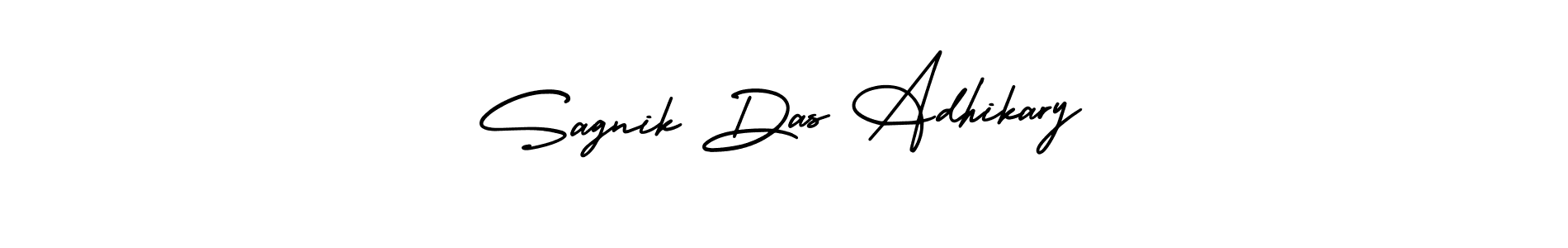 How to make Sagnik Das Adhikary signature? AmerikaSignatureDemo-Regular is a professional autograph style. Create handwritten signature for Sagnik Das Adhikary name. Sagnik Das Adhikary signature style 3 images and pictures png