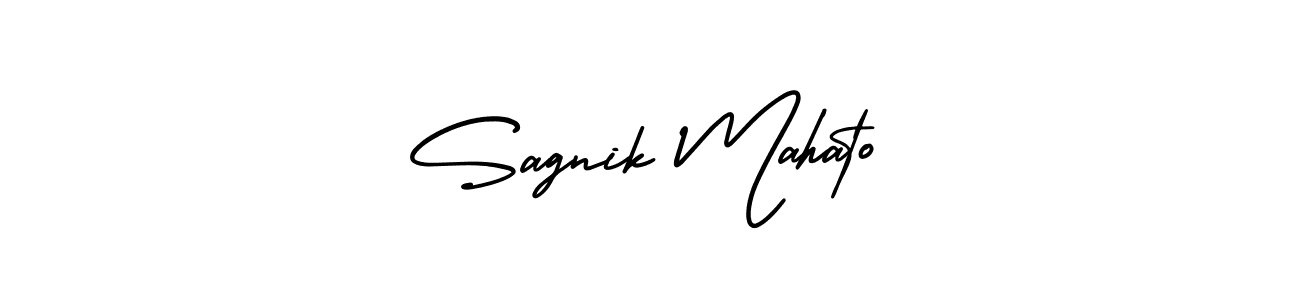 Sagnik Mahato stylish signature style. Best Handwritten Sign (AmerikaSignatureDemo-Regular) for my name. Handwritten Signature Collection Ideas for my name Sagnik Mahato. Sagnik Mahato signature style 3 images and pictures png