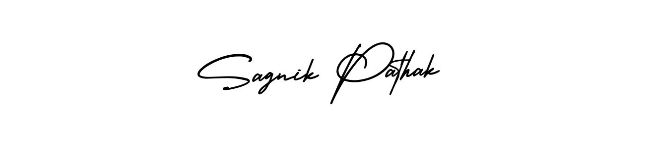 How to make Sagnik Pathak signature? AmerikaSignatureDemo-Regular is a professional autograph style. Create handwritten signature for Sagnik Pathak name. Sagnik Pathak signature style 3 images and pictures png