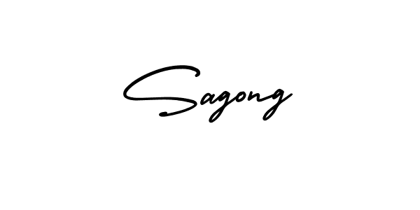 You should practise on your own different ways (AmerikaSignatureDemo-Regular) to write your name (Sagong) in signature. don't let someone else do it for you. Sagong signature style 3 images and pictures png