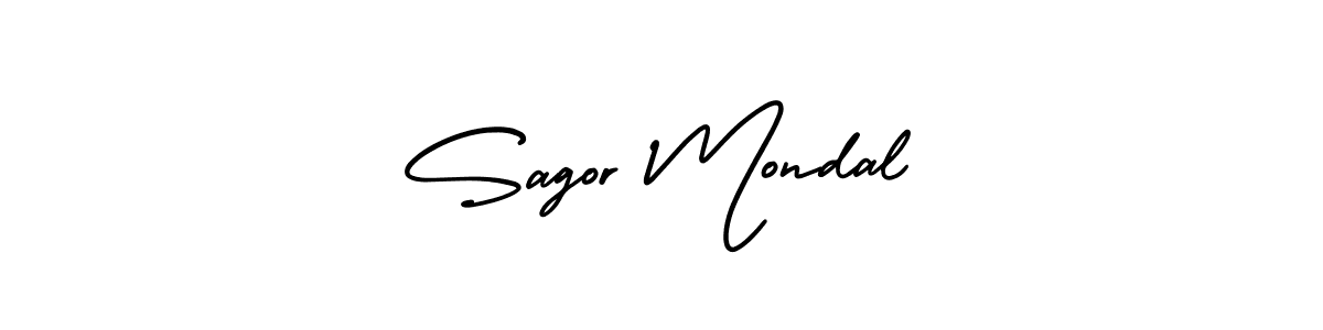 You should practise on your own different ways (AmerikaSignatureDemo-Regular) to write your name (Sagor Mondal) in signature. don't let someone else do it for you. Sagor Mondal signature style 3 images and pictures png