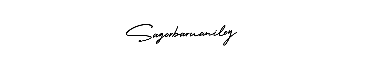 if you are searching for the best signature style for your name Sagorbaruaniloy. so please give up your signature search. here we have designed multiple signature styles  using AmerikaSignatureDemo-Regular. Sagorbaruaniloy signature style 3 images and pictures png