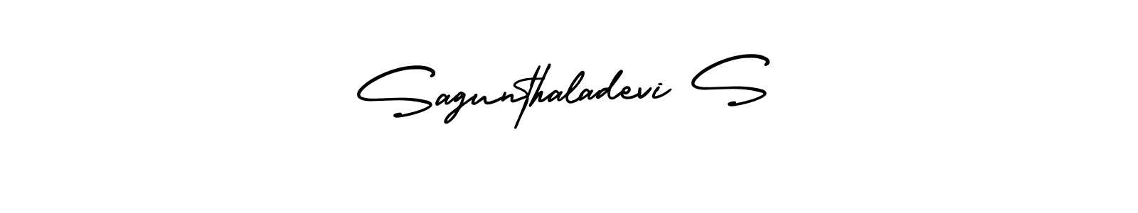 Also we have Sagunthaladevi S name is the best signature style. Create professional handwritten signature collection using AmerikaSignatureDemo-Regular autograph style. Sagunthaladevi S signature style 3 images and pictures png