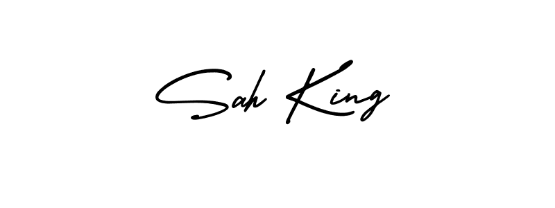This is the best signature style for the Sah King name. Also you like these signature font (AmerikaSignatureDemo-Regular). Mix name signature. Sah King signature style 3 images and pictures png