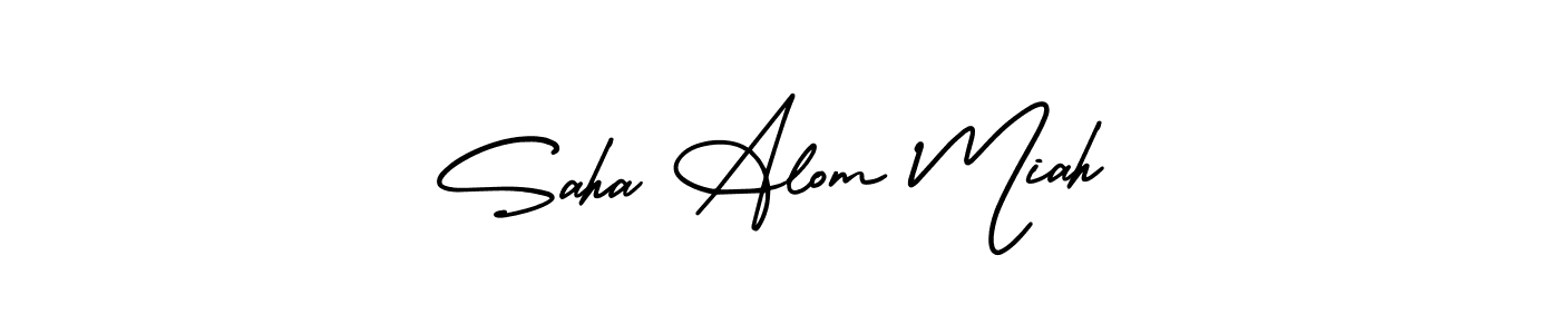 How to Draw Saha Alom Miah signature style? AmerikaSignatureDemo-Regular is a latest design signature styles for name Saha Alom Miah. Saha Alom Miah signature style 3 images and pictures png