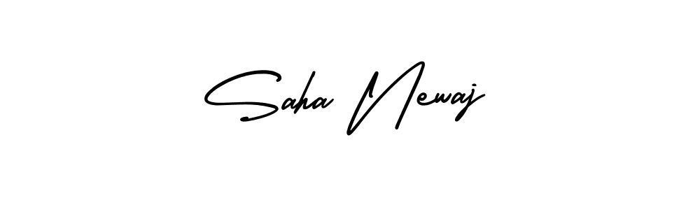 Saha Newaj stylish signature style. Best Handwritten Sign (AmerikaSignatureDemo-Regular) for my name. Handwritten Signature Collection Ideas for my name Saha Newaj. Saha Newaj signature style 3 images and pictures png