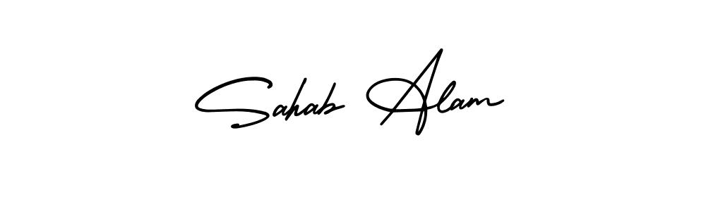Make a beautiful signature design for name Sahab Alam. With this signature (AmerikaSignatureDemo-Regular) style, you can create a handwritten signature for free. Sahab Alam signature style 3 images and pictures png