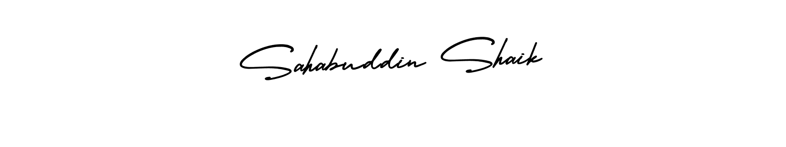 Make a beautiful signature design for name Sahabuddin Shaik. With this signature (AmerikaSignatureDemo-Regular) style, you can create a handwritten signature for free. Sahabuddin Shaik signature style 3 images and pictures png