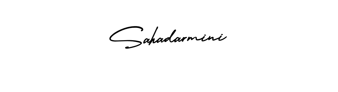 Similarly AmerikaSignatureDemo-Regular is the best handwritten signature design. Signature creator online .You can use it as an online autograph creator for name Sahadarmini. Sahadarmini signature style 3 images and pictures png