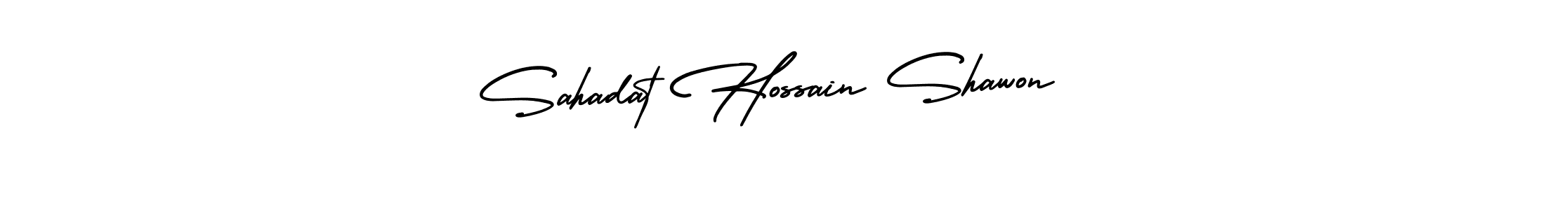 Use a signature maker to create a handwritten signature online. With this signature software, you can design (AmerikaSignatureDemo-Regular) your own signature for name Sahadat Hossain Shawon. Sahadat Hossain Shawon signature style 3 images and pictures png