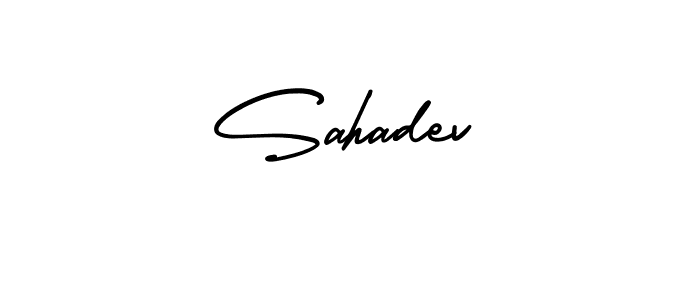 How to make Sahadev signature? AmerikaSignatureDemo-Regular is a professional autograph style. Create handwritten signature for Sahadev name. Sahadev signature style 3 images and pictures png
