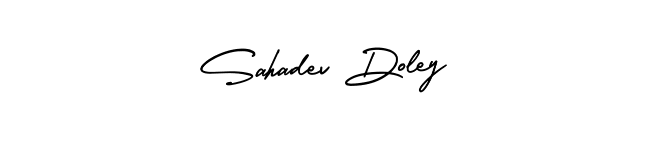 Also You can easily find your signature by using the search form. We will create Sahadev Doley name handwritten signature images for you free of cost using AmerikaSignatureDemo-Regular sign style. Sahadev Doley signature style 3 images and pictures png