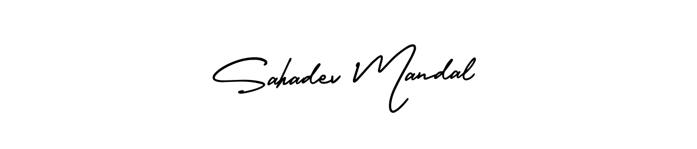 if you are searching for the best signature style for your name Sahadev Mandal. so please give up your signature search. here we have designed multiple signature styles  using AmerikaSignatureDemo-Regular. Sahadev Mandal signature style 3 images and pictures png