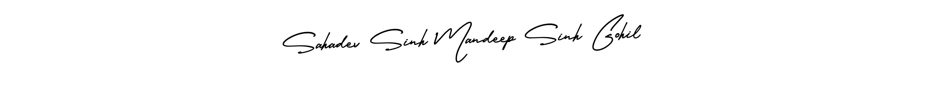 Create a beautiful signature design for name Sahadev Sinh Mandeep Sinh Gohil. With this signature (AmerikaSignatureDemo-Regular) fonts, you can make a handwritten signature for free. Sahadev Sinh Mandeep Sinh Gohil signature style 3 images and pictures png