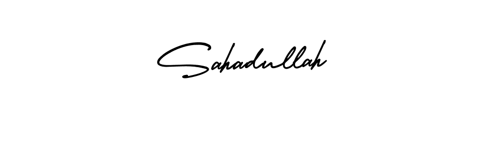 How to make Sahadullah name signature. Use AmerikaSignatureDemo-Regular style for creating short signs online. This is the latest handwritten sign. Sahadullah signature style 3 images and pictures png