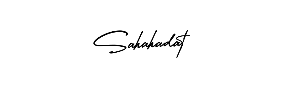 This is the best signature style for the Sahahadat name. Also you like these signature font (AmerikaSignatureDemo-Regular). Mix name signature. Sahahadat signature style 3 images and pictures png