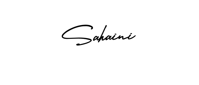 How to make Sahaini signature? AmerikaSignatureDemo-Regular is a professional autograph style. Create handwritten signature for Sahaini name. Sahaini signature style 3 images and pictures png