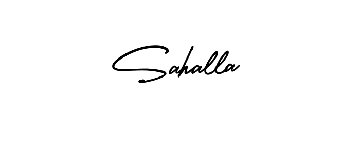 Make a beautiful signature design for name Sahalla. With this signature (AmerikaSignatureDemo-Regular) style, you can create a handwritten signature for free. Sahalla signature style 3 images and pictures png