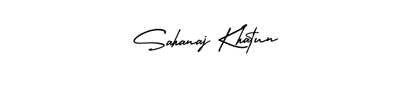 Sahanaj Khatun stylish signature style. Best Handwritten Sign (AmerikaSignatureDemo-Regular) for my name. Handwritten Signature Collection Ideas for my name Sahanaj Khatun. Sahanaj Khatun signature style 3 images and pictures png