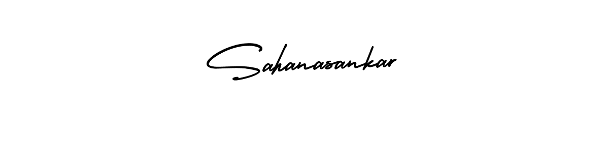 The best way (AmerikaSignatureDemo-Regular) to make a short signature is to pick only two or three words in your name. The name Sahanasankar include a total of six letters. For converting this name. Sahanasankar signature style 3 images and pictures png