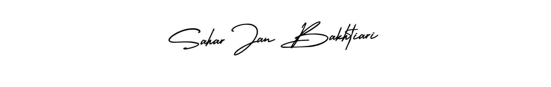 Sahar Jan Bakhtiari stylish signature style. Best Handwritten Sign (AmerikaSignatureDemo-Regular) for my name. Handwritten Signature Collection Ideas for my name Sahar Jan Bakhtiari. Sahar Jan Bakhtiari signature style 3 images and pictures png