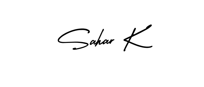 How to make Sahar K signature? AmerikaSignatureDemo-Regular is a professional autograph style. Create handwritten signature for Sahar K name. Sahar K signature style 3 images and pictures png