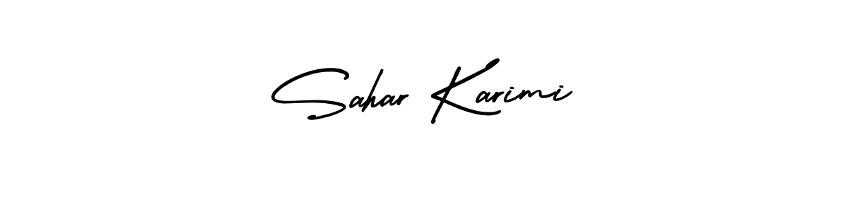Use a signature maker to create a handwritten signature online. With this signature software, you can design (AmerikaSignatureDemo-Regular) your own signature for name Sahar Karimi. Sahar Karimi signature style 3 images and pictures png