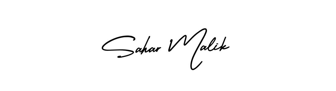 AmerikaSignatureDemo-Regular is a professional signature style that is perfect for those who want to add a touch of class to their signature. It is also a great choice for those who want to make their signature more unique. Get Sahar Malik name to fancy signature for free. Sahar Malik signature style 3 images and pictures png