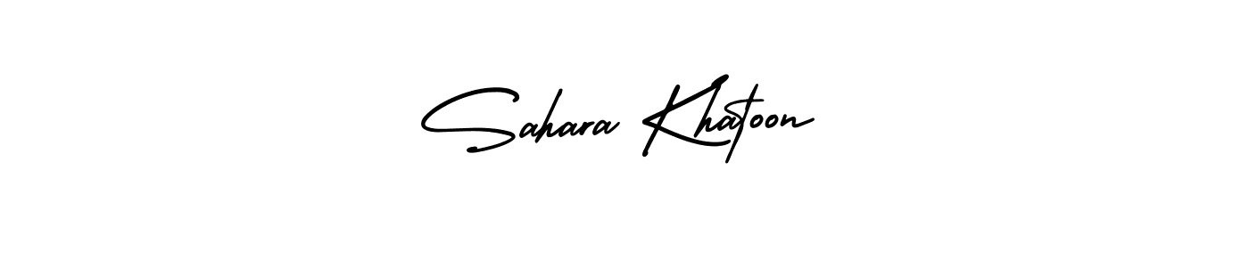 How to make Sahara Khatoon name signature. Use AmerikaSignatureDemo-Regular style for creating short signs online. This is the latest handwritten sign. Sahara Khatoon signature style 3 images and pictures png