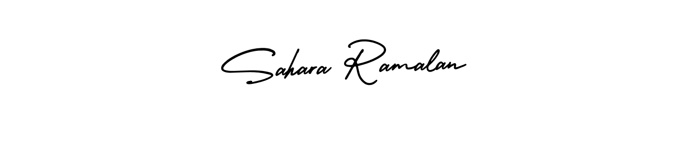 Sahara Ramalan stylish signature style. Best Handwritten Sign (AmerikaSignatureDemo-Regular) for my name. Handwritten Signature Collection Ideas for my name Sahara Ramalan. Sahara Ramalan signature style 3 images and pictures png