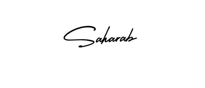 It looks lik you need a new signature style for name Saharab. Design unique handwritten (AmerikaSignatureDemo-Regular) signature with our free signature maker in just a few clicks. Saharab signature style 3 images and pictures png