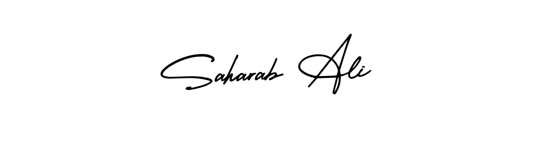 How to make Saharab Ali signature? AmerikaSignatureDemo-Regular is a professional autograph style. Create handwritten signature for Saharab Ali name. Saharab Ali signature style 3 images and pictures png