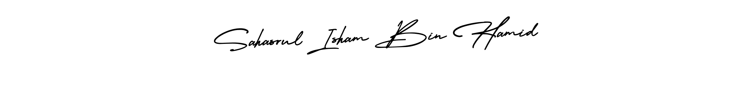 Sahasrul Isham Bin Hamid stylish signature style. Best Handwritten Sign (AmerikaSignatureDemo-Regular) for my name. Handwritten Signature Collection Ideas for my name Sahasrul Isham Bin Hamid. Sahasrul Isham Bin Hamid signature style 3 images and pictures png