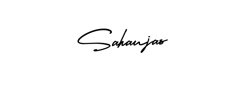 How to make Sahaujas name signature. Use AmerikaSignatureDemo-Regular style for creating short signs online. This is the latest handwritten sign. Sahaujas signature style 3 images and pictures png