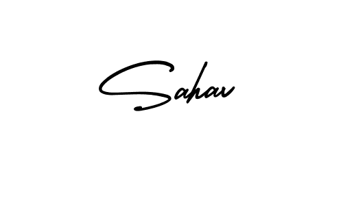 Also You can easily find your signature by using the search form. We will create Sahav name handwritten signature images for you free of cost using AmerikaSignatureDemo-Regular sign style. Sahav signature style 3 images and pictures png