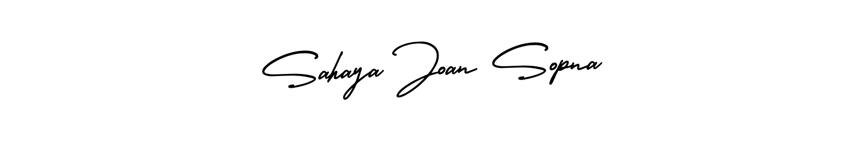 if you are searching for the best signature style for your name Sahaya Joan Sopna. so please give up your signature search. here we have designed multiple signature styles  using AmerikaSignatureDemo-Regular. Sahaya Joan Sopna signature style 3 images and pictures png