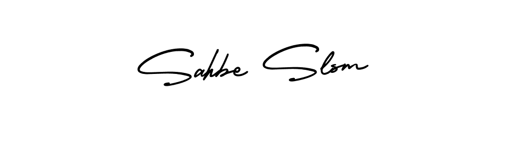 Also You can easily find your signature by using the search form. We will create Sahbe Slsm name handwritten signature images for you free of cost using AmerikaSignatureDemo-Regular sign style. Sahbe Slsm signature style 3 images and pictures png