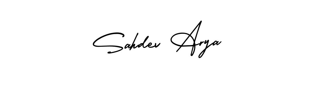 It looks lik you need a new signature style for name Sahdev Arya. Design unique handwritten (AmerikaSignatureDemo-Regular) signature with our free signature maker in just a few clicks. Sahdev Arya signature style 3 images and pictures png