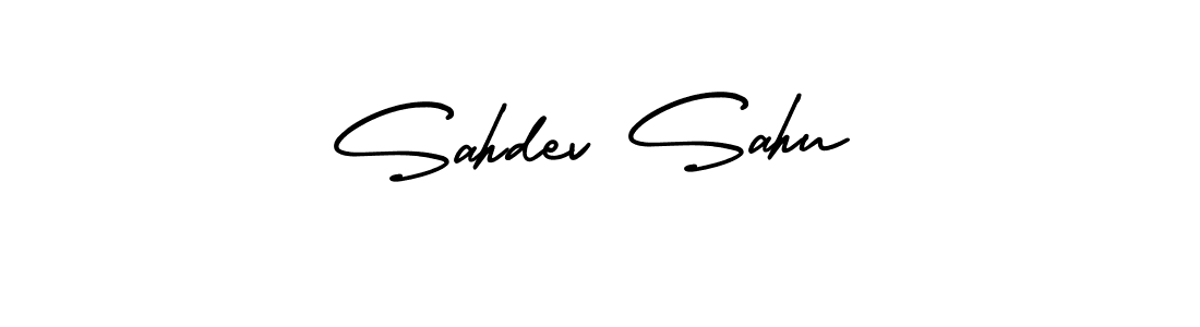 Make a beautiful signature design for name Sahdev Sahu. With this signature (AmerikaSignatureDemo-Regular) style, you can create a handwritten signature for free. Sahdev Sahu signature style 3 images and pictures png