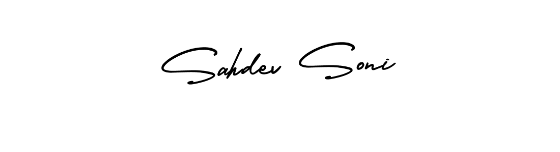 Create a beautiful signature design for name Sahdev Soni. With this signature (AmerikaSignatureDemo-Regular) fonts, you can make a handwritten signature for free. Sahdev Soni signature style 3 images and pictures png