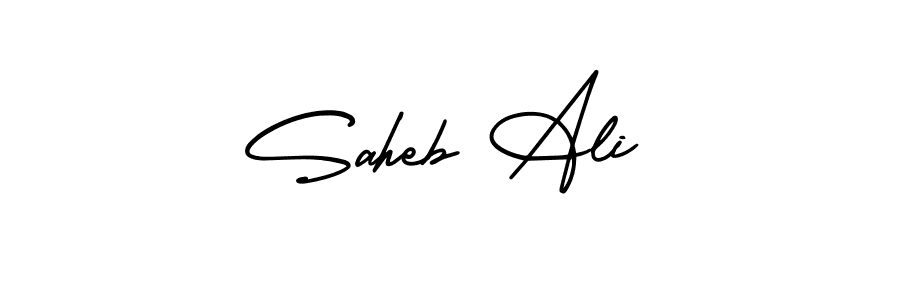 It looks lik you need a new signature style for name Saheb Ali. Design unique handwritten (AmerikaSignatureDemo-Regular) signature with our free signature maker in just a few clicks. Saheb Ali signature style 3 images and pictures png