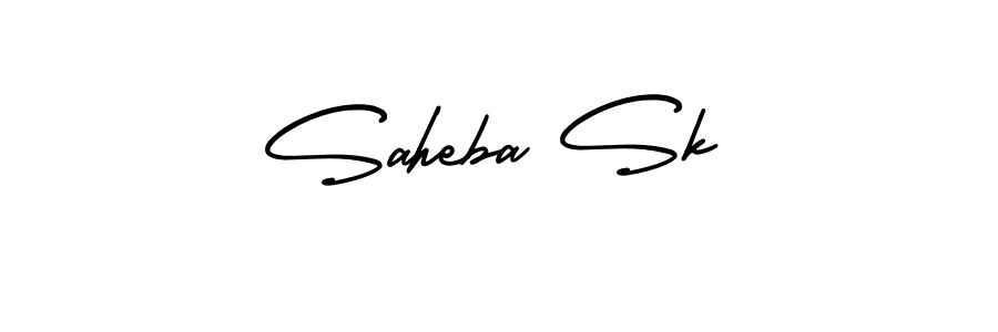 How to make Saheba Sk signature? AmerikaSignatureDemo-Regular is a professional autograph style. Create handwritten signature for Saheba Sk name. Saheba Sk signature style 3 images and pictures png