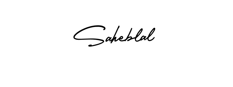 Use a signature maker to create a handwritten signature online. With this signature software, you can design (AmerikaSignatureDemo-Regular) your own signature for name Saheblal. Saheblal signature style 3 images and pictures png