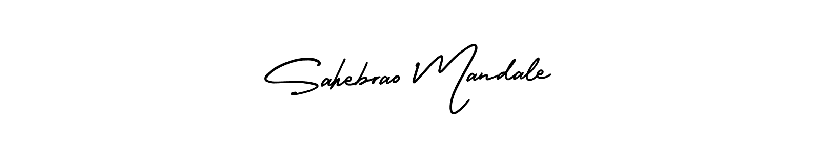 if you are searching for the best signature style for your name Sahebrao Mandale. so please give up your signature search. here we have designed multiple signature styles  using AmerikaSignatureDemo-Regular. Sahebrao Mandale signature style 3 images and pictures png